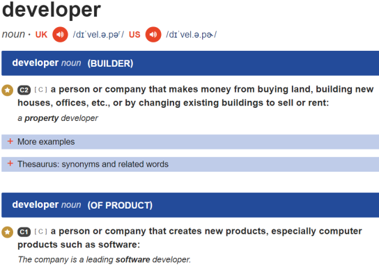 Developer_Definition
